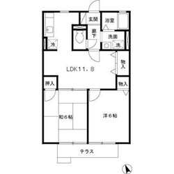 狐坂ハイツの物件間取画像